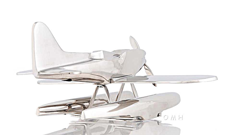 Aluminum Sea Plane With Shiny Nickel Finish Beautiful Home Decoration - Medieval Replicas