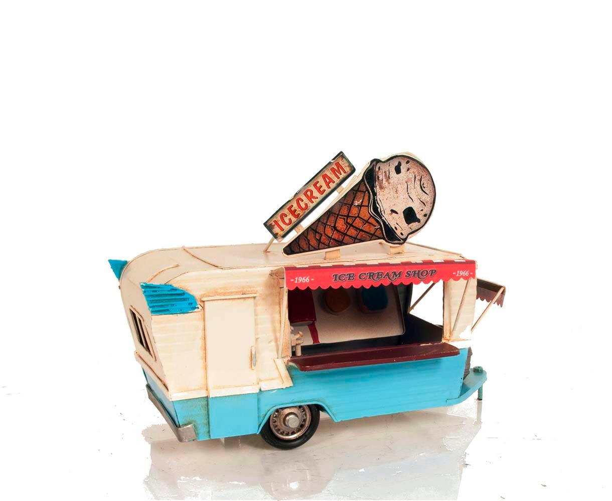 1966 Icecream Trailer Metal Handmade Home and Decor - Medieval Replicas