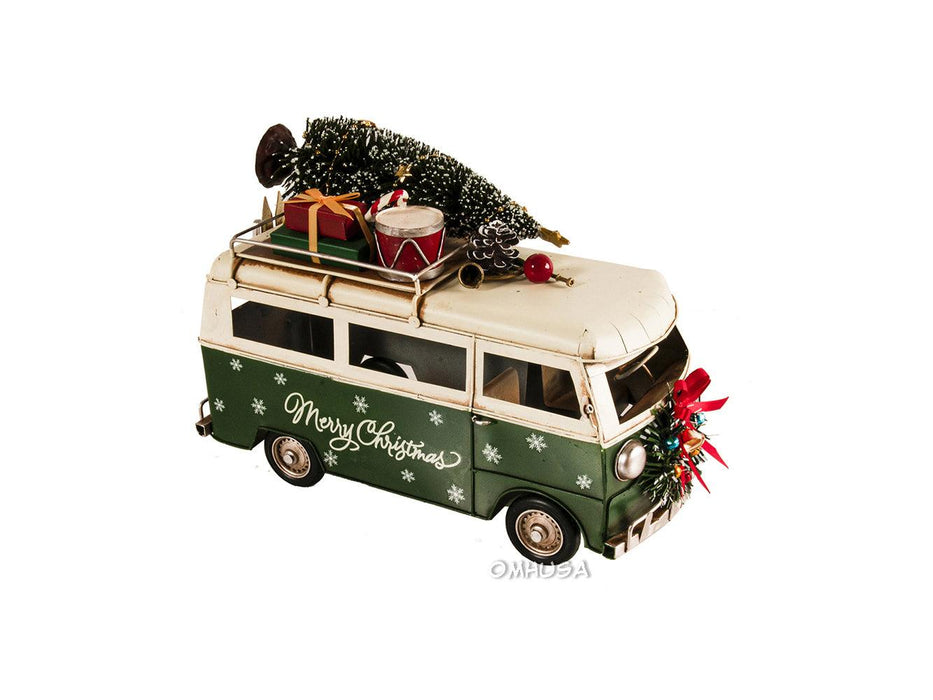 Handmade 1960s Volkswagen Bus Christmas Model - Medieval Replicas