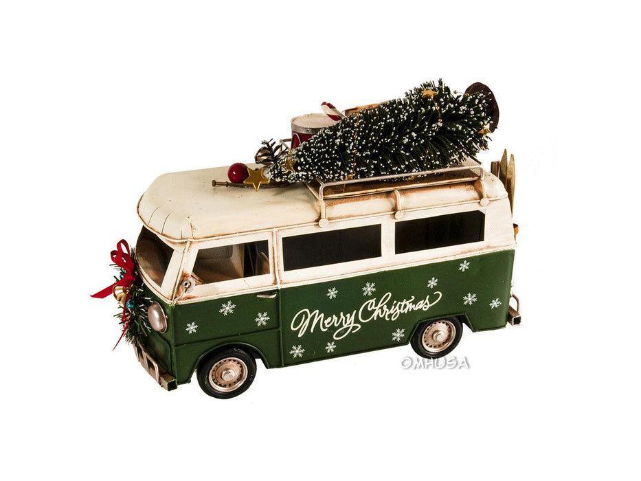 Handmade 1960s Volkswagen Bus Christmas Model - Medieval Replicas