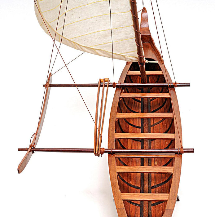 Hawaiian Canoe Wooden Handcrafted Model - Medieval Replicas