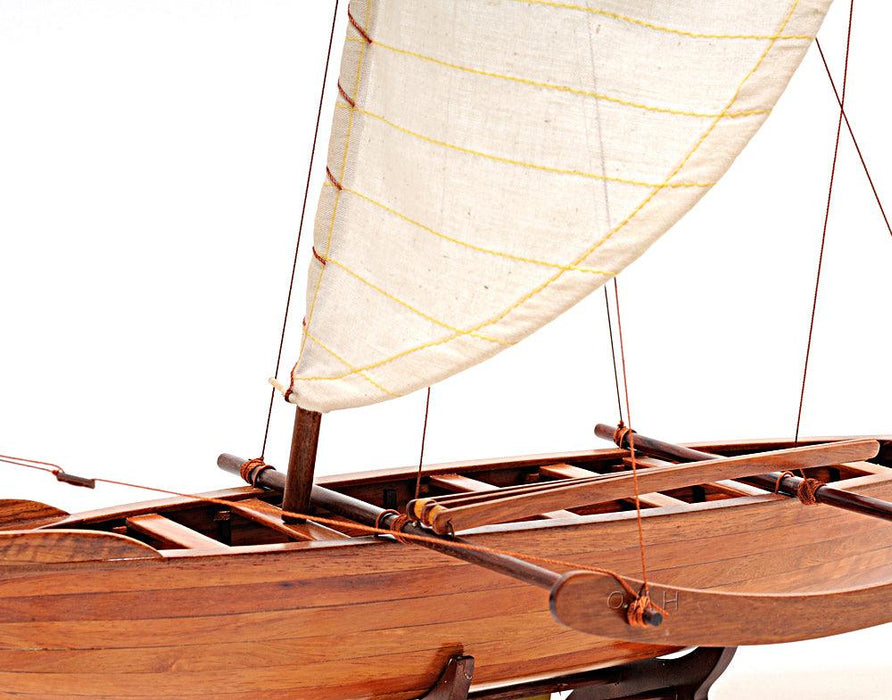 Hawaiian Canoe Wooden Handcrafted Model - Medieval Replicas