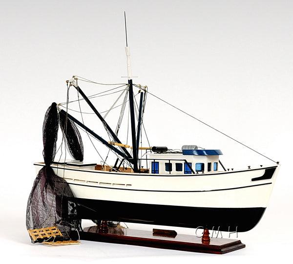 Handcrafted Shrimp Boat Model Home Decor - Medieval Replicas