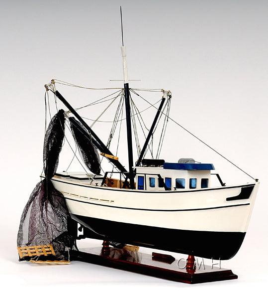 Handcrafted Shrimp Boat Model Home Decor - Medieval Replicas