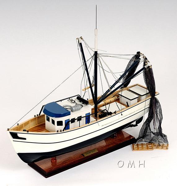 Handcrafted Shrimp Boat Model Home Decor - Medieval Replicas