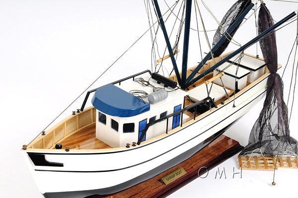 Handcrafted Shrimp Boat Model Home Decor - Medieval Replicas