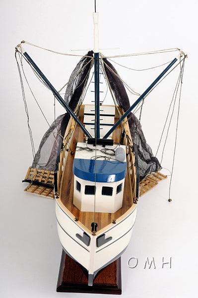 Handcrafted Shrimp Boat Model Home Decor - Medieval Replicas