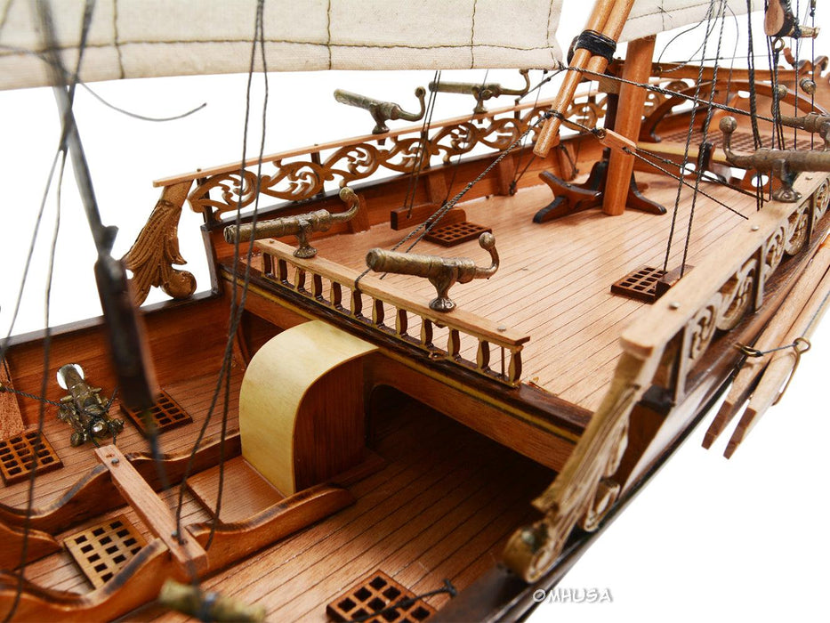 Handcrafted  FULLY ASSEMBLED Xebec Ship Model - Medieval Replicas