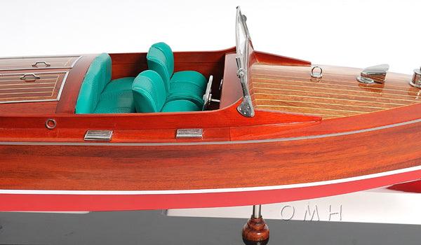 Handcrafted Chris Craft Runabout Painted model - Medieval Replicas