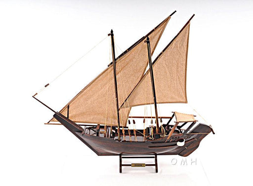 Handcrafted DHOW Wooden Boat Model Beautiful Home Decorative Accent - Medieval Replicas