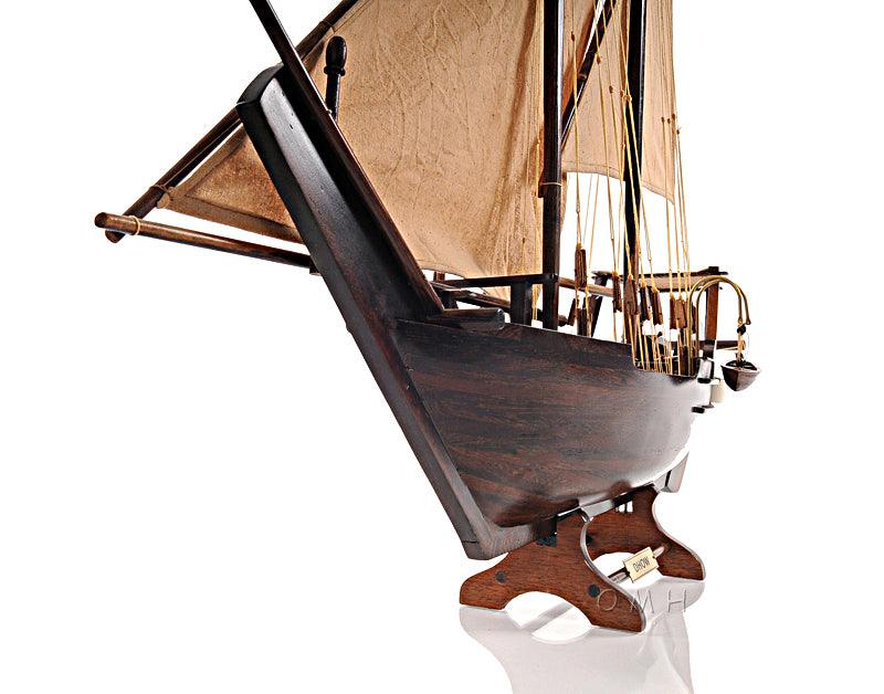 Handcrafted DHOW Wooden Boat Model Beautiful Home Decorative Accent - Medieval Replicas