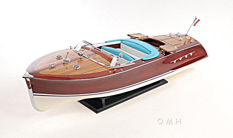 Handcrafted Fully Assembled  Riva Triton Painted Speeeboat MODEL - Medieval Replicas