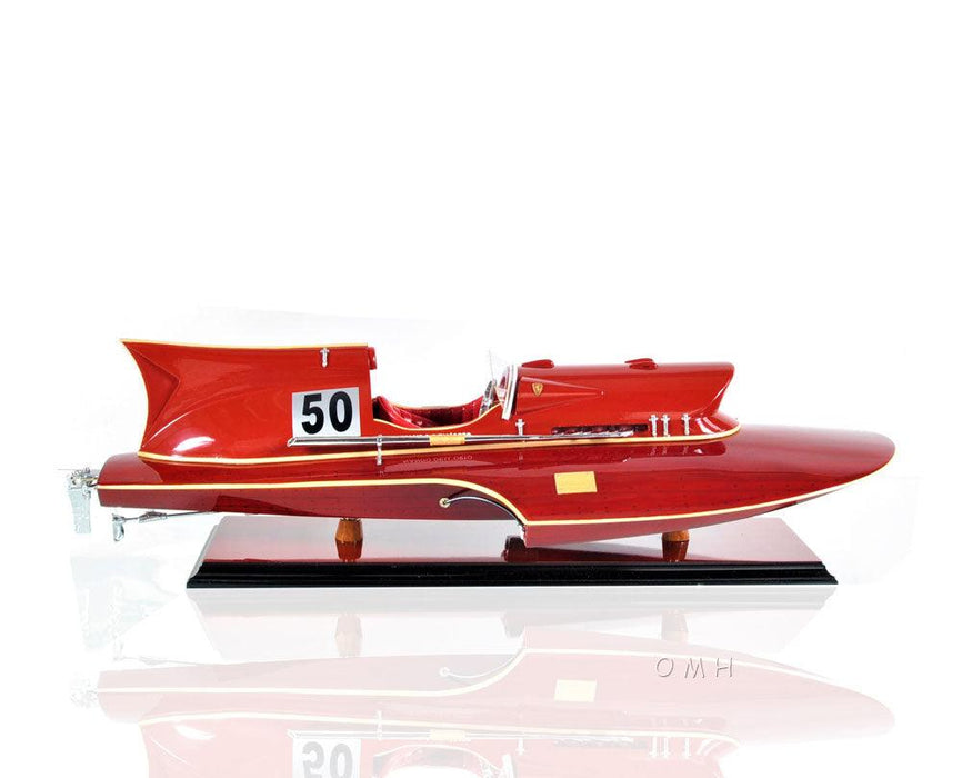 Handcrafted Ferrari Hydroplane Medium Model Home Decor - Medieval Replicas