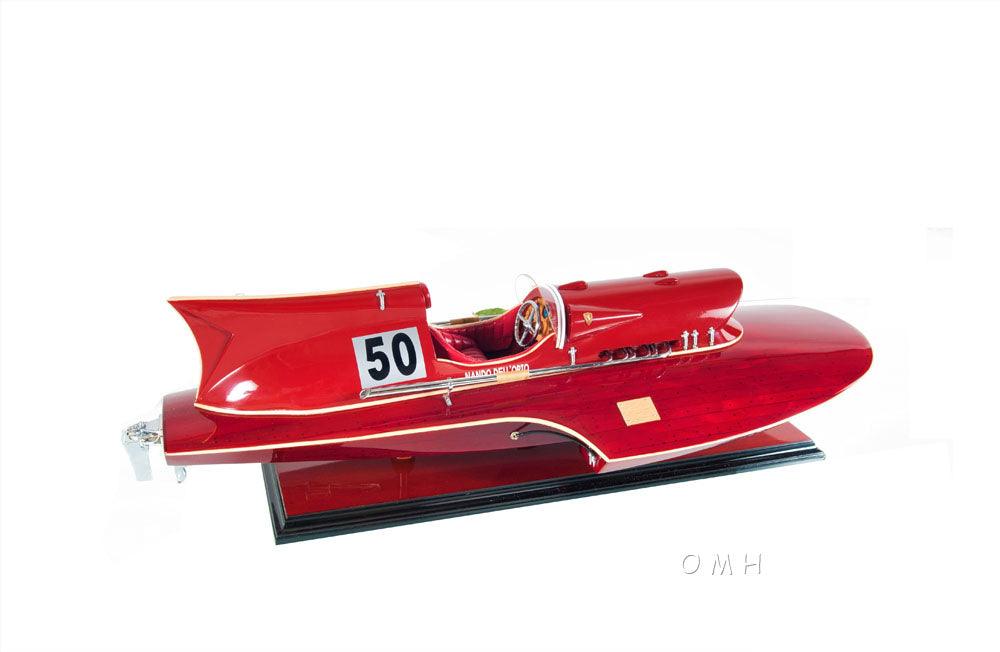 Handcrafted Ferrari Hydroplane Medium Model Home Decor - Medieval Replicas