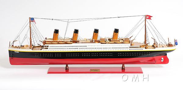 Handcrafted TITANIC PAINTED XL Ship Model 56" Long - Medieval Replicas