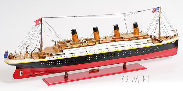 Handcrafted TITANIC PAINTED XL Ship Model 56" Long - Medieval Replicas