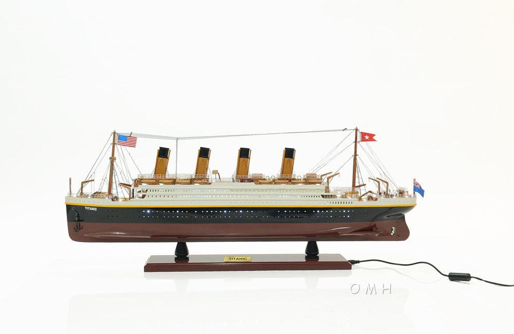 Handcrafted TITANIC Wooden Ship Model With LIGHTS 32" Long - Medieval Replicas