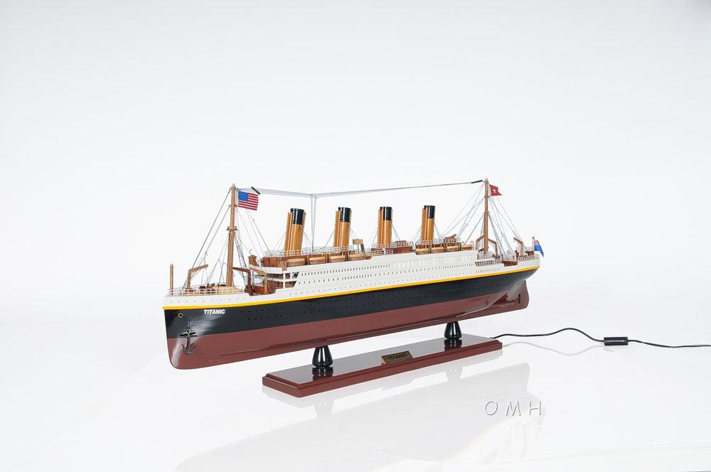 Handcrafted TITANIC Wooden Ship Model With LIGHTS 32" Long - Medieval Replicas