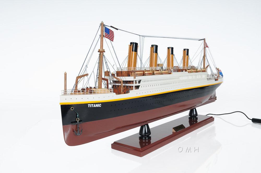 Handcrafted TITANIC Wooden Ship Model With LIGHTS 32" Long - Medieval Replicas