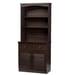 AGNI MODERN DARK BROWN BUFFET AND HUTCH KITCHEN CABINET - Medieval Replicas