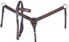 Showman Dark brown leather horse headstall and breast collar set - Medieval Replicas