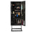 VITTORIA BLACK FINISH WOOD SQUARE FOOT FLOOR STANDING DOUBLE DOOR STORAGE JEWELRY ARMOIRE CABINET - Medieval Replicas