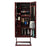 VITTORIA BROWN FINISH WOOD SQUARE FOOT FLOOR STANDING DOUBLE DOOR STORAGE JEWELRY ARMOIRE CABINET - Medieval Replicas