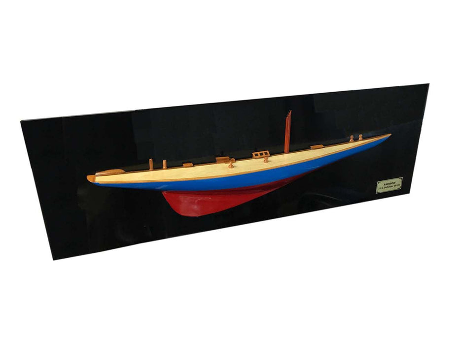 Handmade Rainbow Half-Hull Scaled Model Boat Yacht - Medieval Replicas