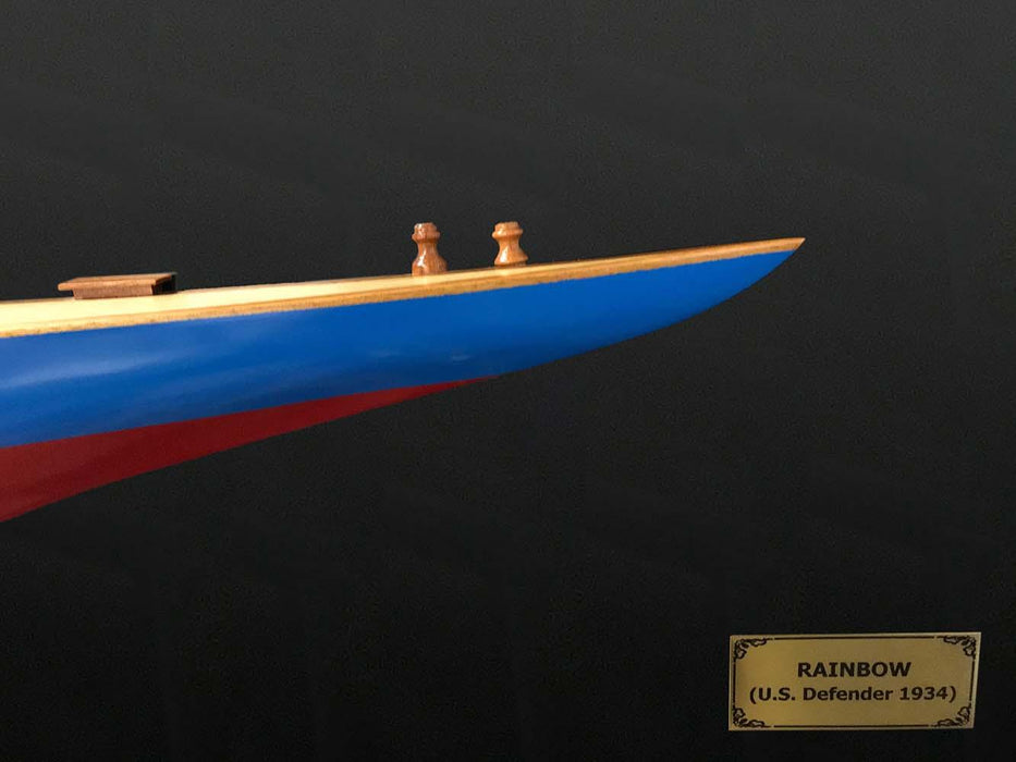 Handmade Rainbow Half-Hull Scaled Model Boat Yacht - Medieval Replicas