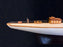 Handmade Shamrock Brown/White Painted Half-Hull Model Boat Yacht - Medieval Replicas