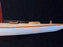 Handmade Shamrock Brown/White Painted Half-Hull Model Boat Yacht - Medieval Replicas