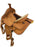 16" Roper Style Saddle Tan Rough Out With Leather Inlay Seat. Horse Saddle - Medieval Replicas