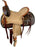 hard seat roping style horse saddle with basket weave tooling 12" - Medieval Replicas