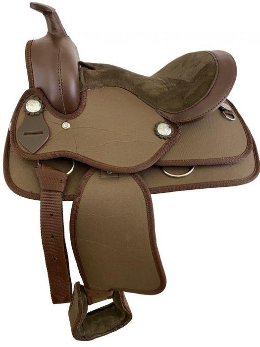 12" Nylon Cordura Pony Horse Saddle With Suede Leather Seat - Medieval Replicas