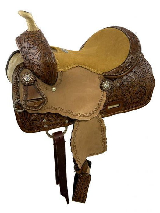 12" Double T Youth Barrel Style Horse Saddle set | horse saddle seat - Medieval Replicas