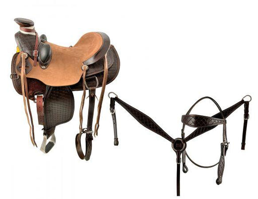 16", 17" Wade Style Economy Roping Horse Saddle Set - Medieval Replicas