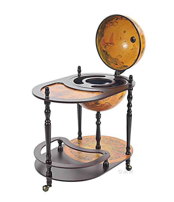 Globe drink trolley16.5 inches - Red - Medieval Replicas