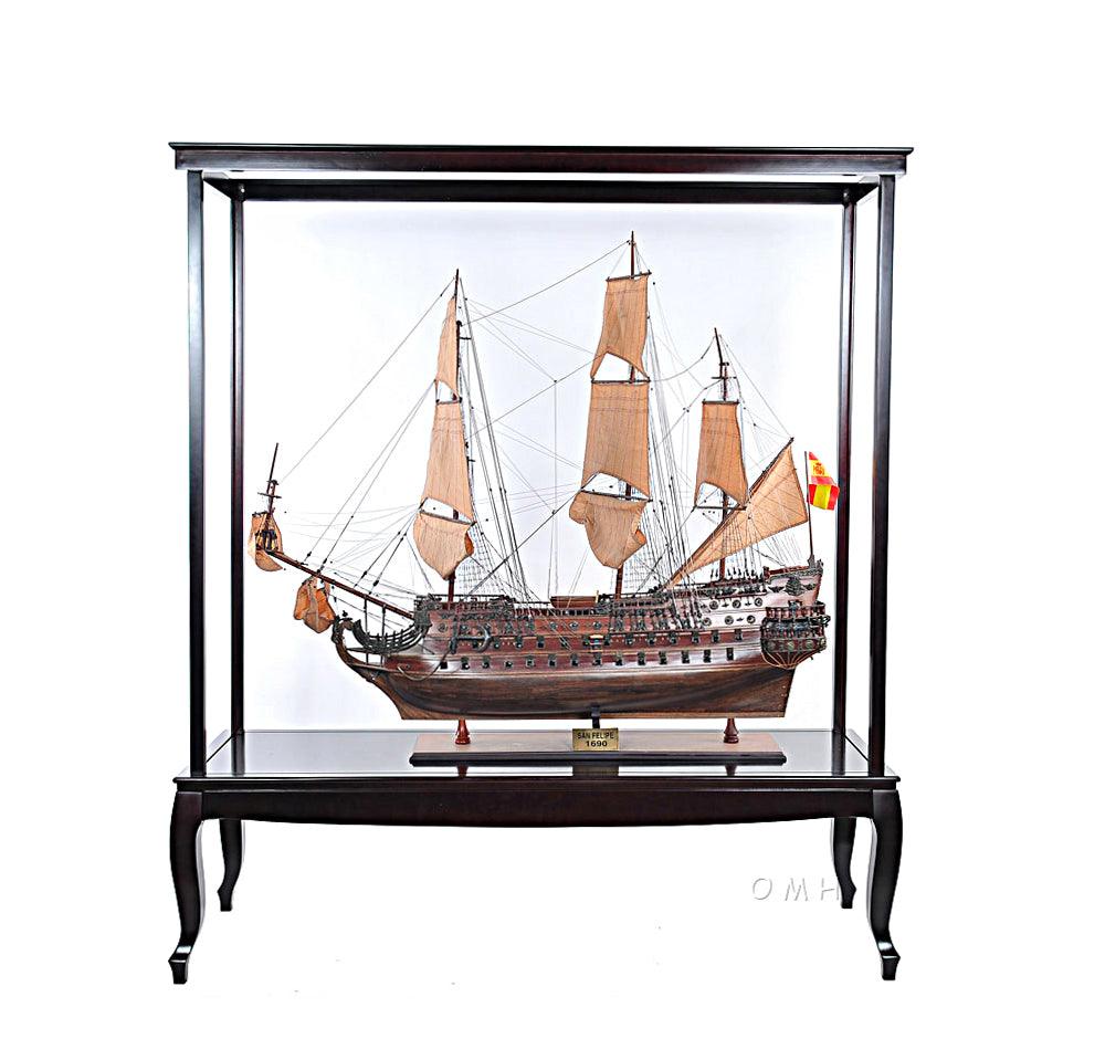 Display Case for Extra Large Ship Models (NO Glass)  Home Decor - Medieval Replicas