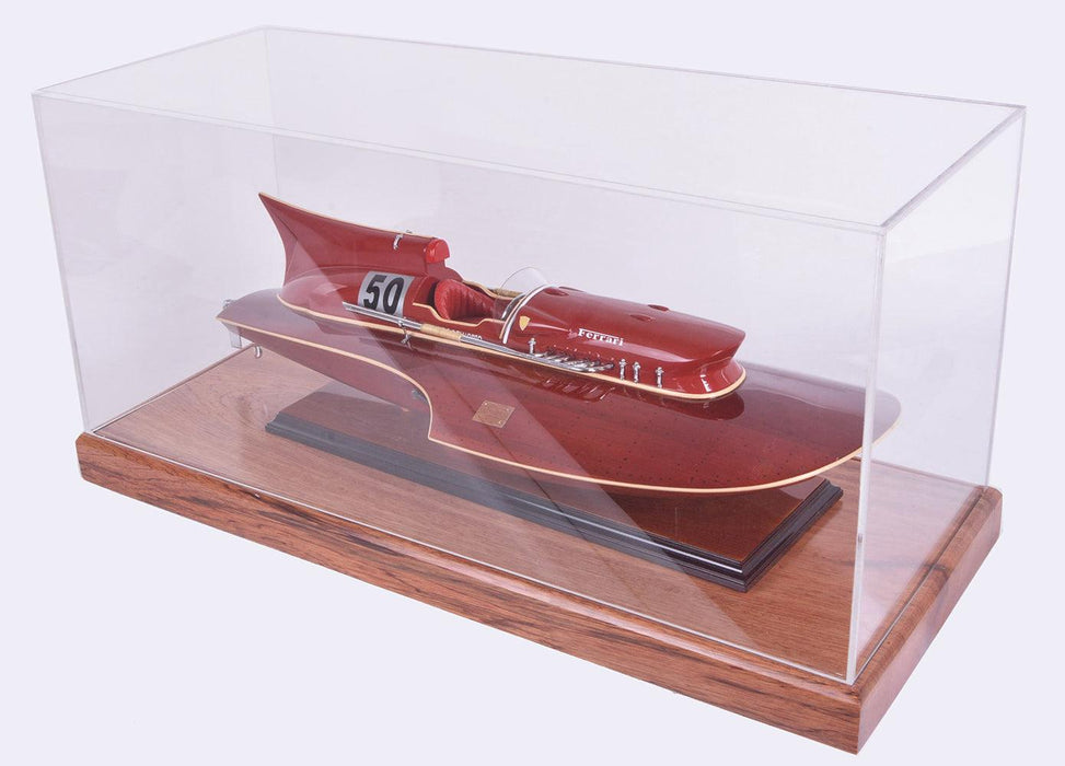 Handmade Display Case for Midsize Speedboat Models - Medieval Replicas