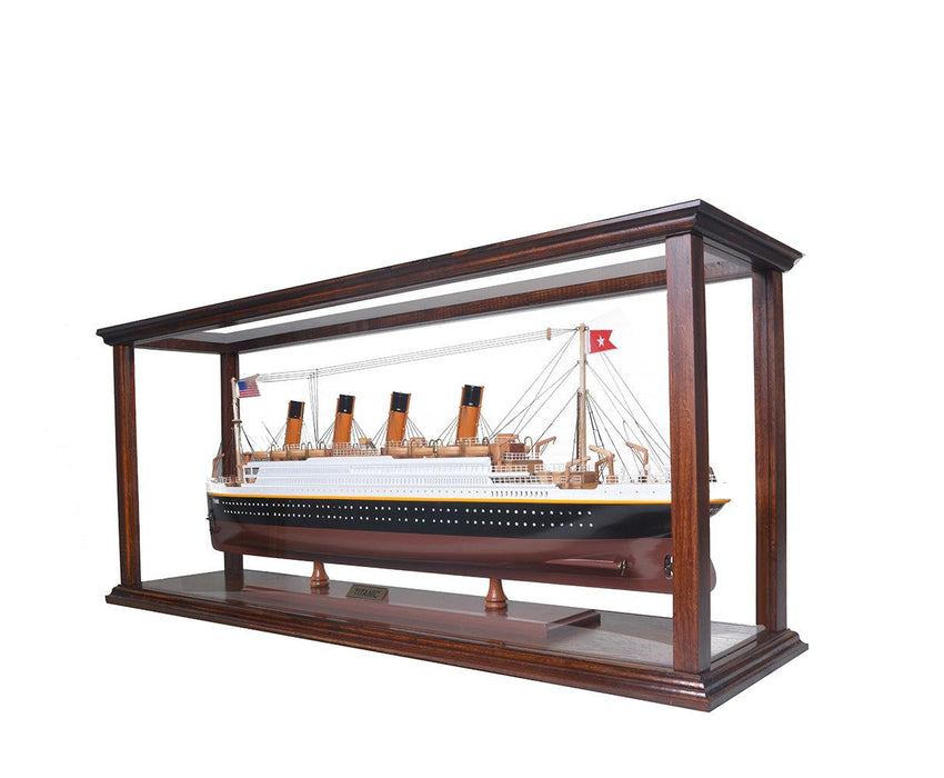 Handmade Display Case for Cruise Liner Midsize Classic Brown ship models - Medieval Replicas