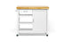 DENVER WHITE MODERN KITCHEN CART - Medieval Replicas