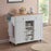 MERYLAND WHITE MODERN KITCHEN ISLAND CART - Medieval Replicas