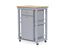 YONKERS LIGHT GREY KITCHEN CART WITH WOOD TOPONE (1) KITCHEN CART - Medieval Replicas