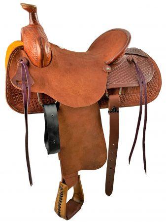 Showman™ Hard seat roper saddle.  15", 16", 17 inches - Medieval Replicas