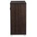 ZENTRA MODERN DARK BROWN SIDEBOARD STORAGE CABINET WITH GLASS DOORS - Medieval Replicas