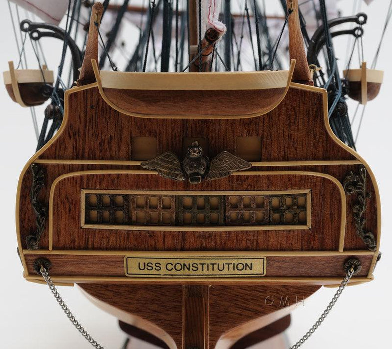 Handcrafted  USS Constitution Large Model Ship With Display Case Home Decor - Medieval Replicas