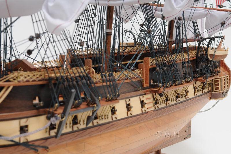 Handcrafted USS Constitution Large Ship Model With Floor Display Case - Medieval Replicas