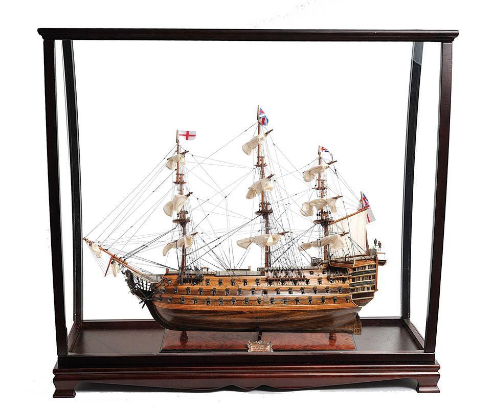 Handcrafted HMS Victory Model Ship With Ship Display Case - Medieval Replicas