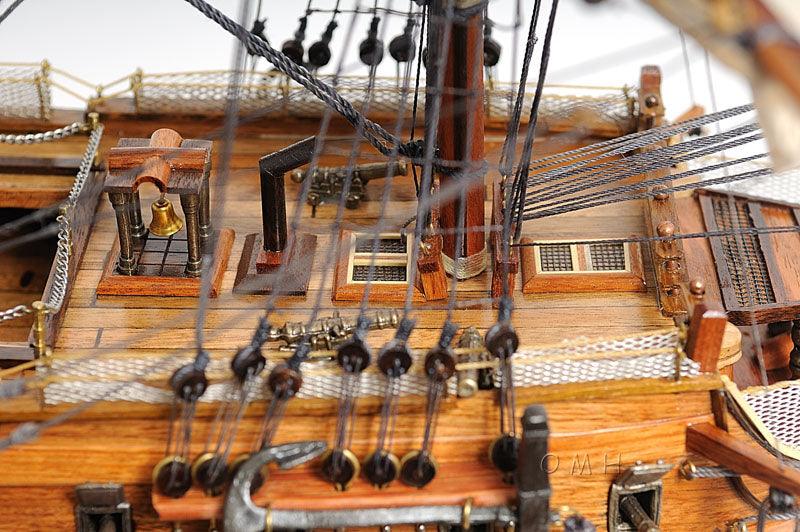 Handcrafted  HMS Victory Midsize Model Ship With Display Case  Front Open - Medieval Replicas