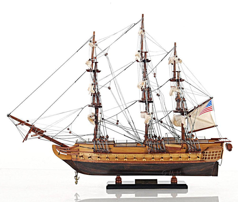 Handcrafted USS Constitution Small Model Ship With Display Case - Medieval Replicas